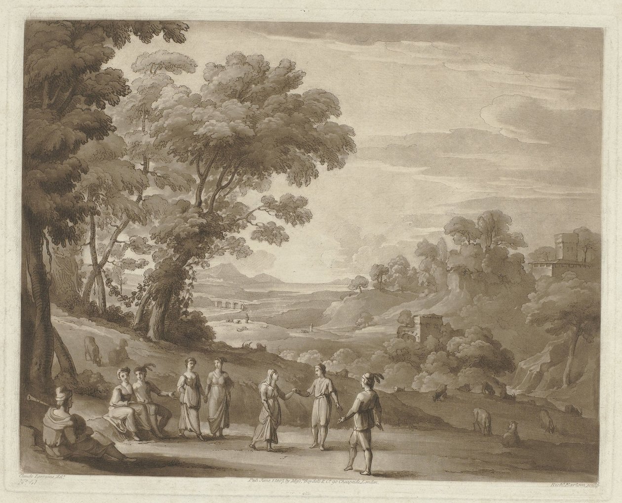 Landscape with Dancing Figures by Richard Earlom
