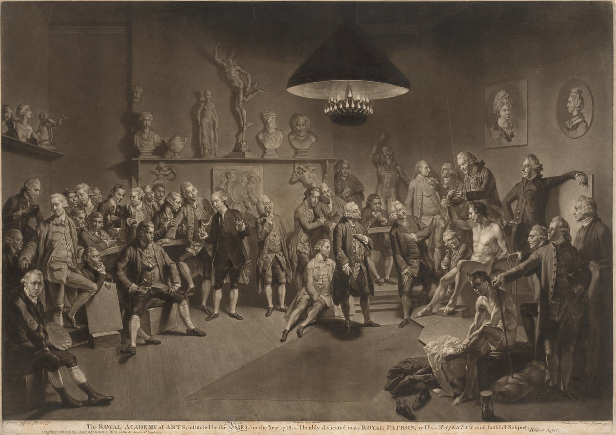 The Royal Academy of Arts by Richard Earlom, after Johann Zoffany