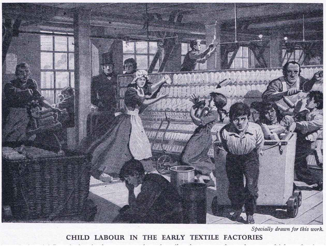 Child labour in the early textile factories by Richard Henry Brock