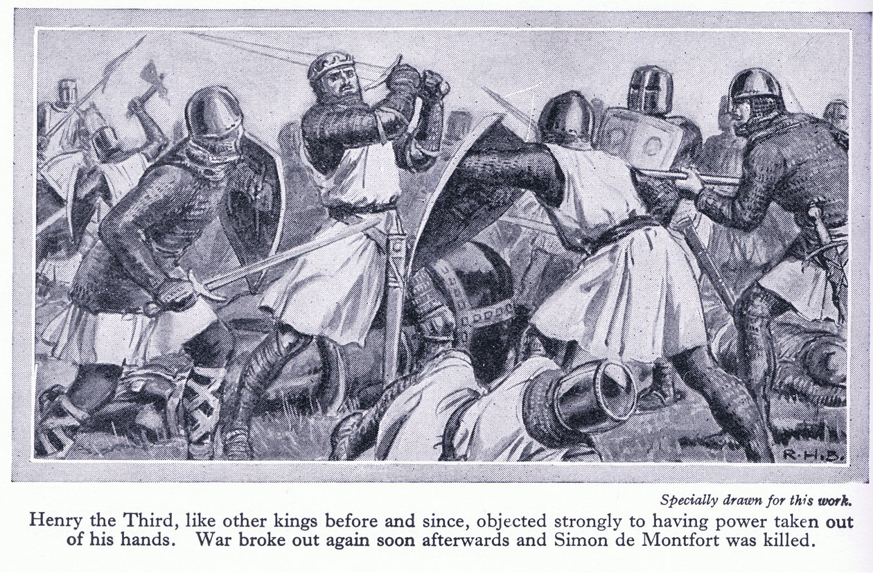 Henry III Objected Strongly to Having His Power Taken Out of His Hands. War Broke Out and Simon de Monford Was Killed by Richard Henry Brock