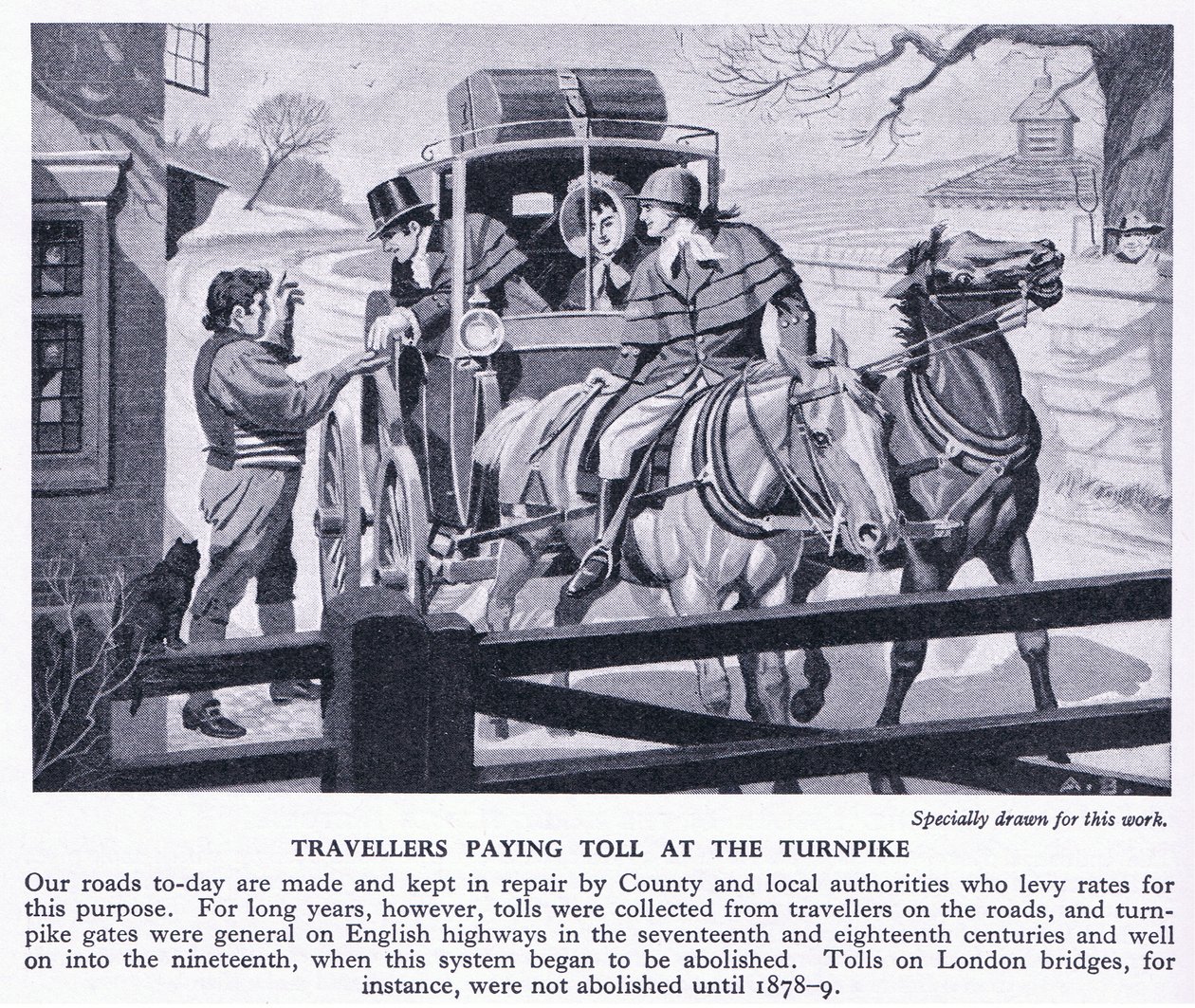 Travellers Paying a Toll at the Turnpike by Richard Henry Brock
