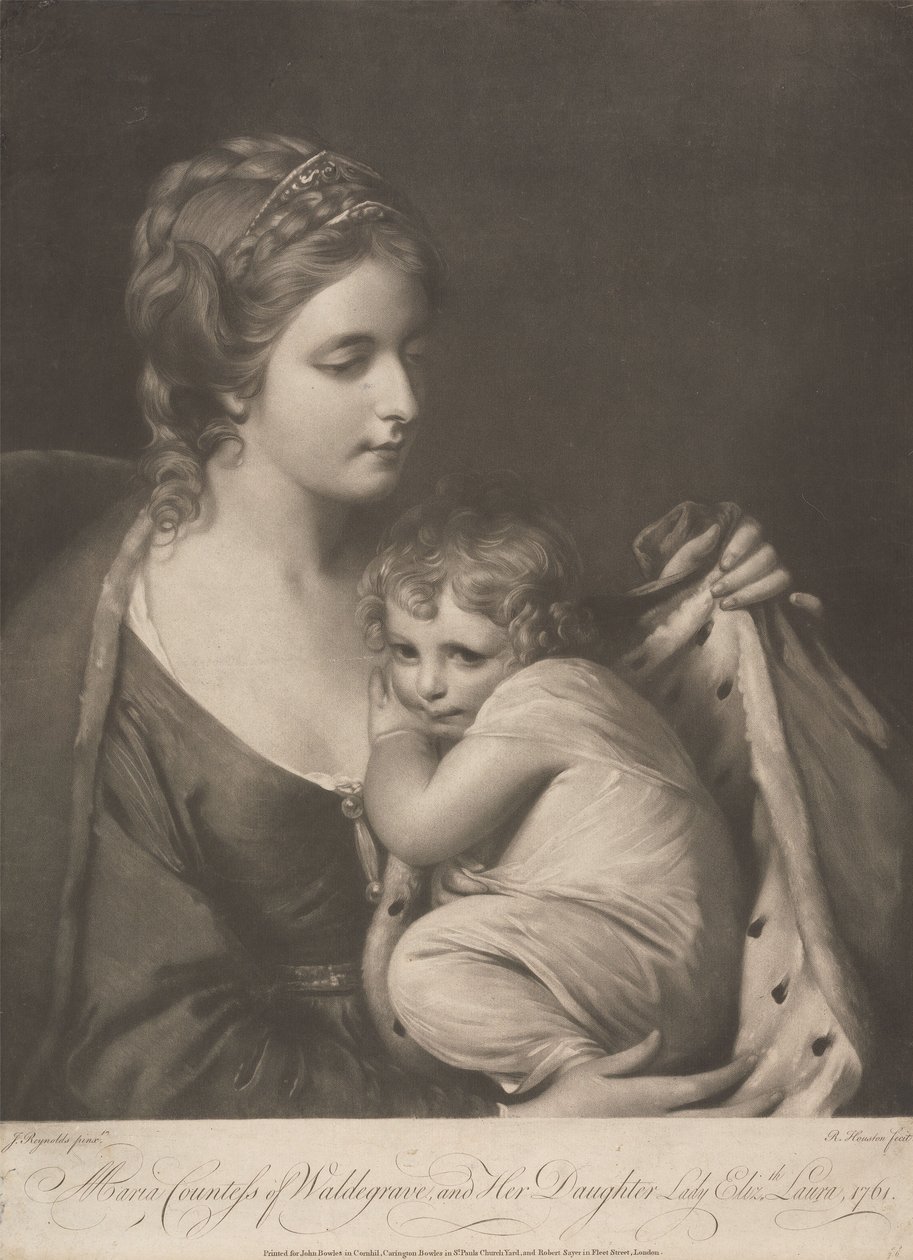 Maria, Countess of Waldegrave, and Her Daughter Lady Elizabeth Laura by Richard Houston