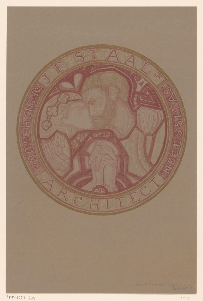 Stamp Design for: J.F. Staal by Richard Nicolaüs Roland Holst