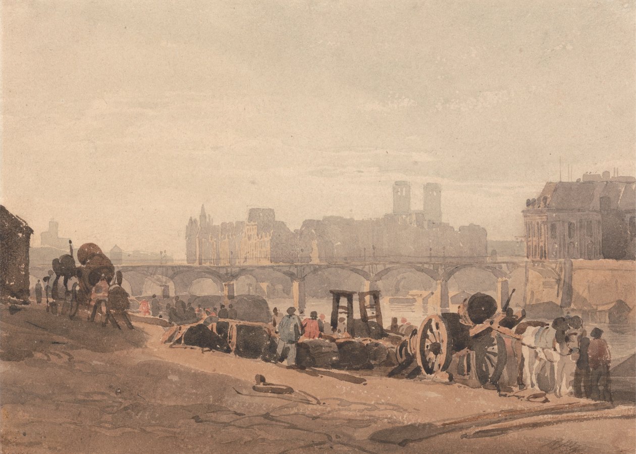 Ile de la Cite by Richard Parkes Bonington