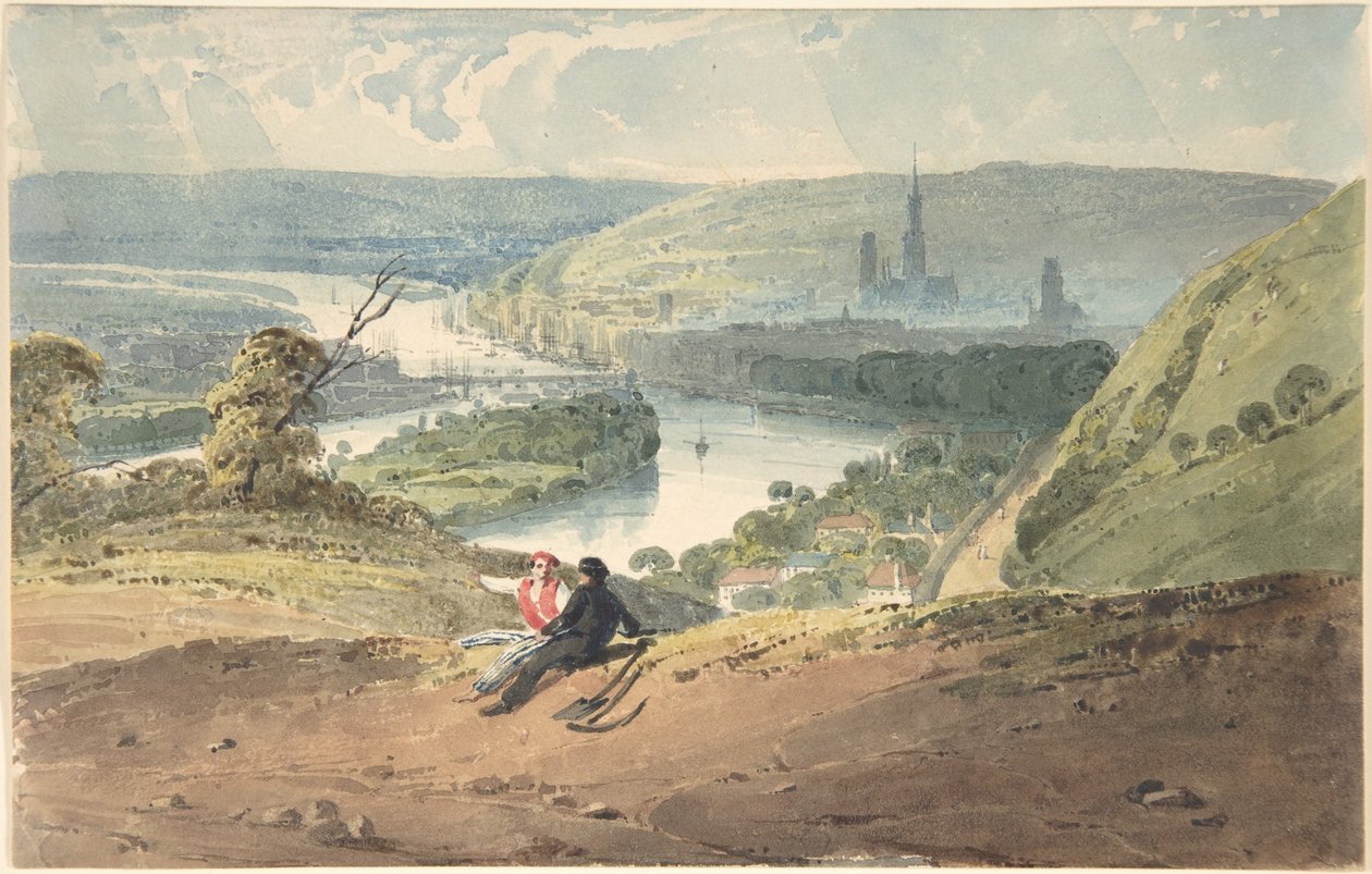 Rouen, View from Bon-Secours by Richard Parkes Bonington