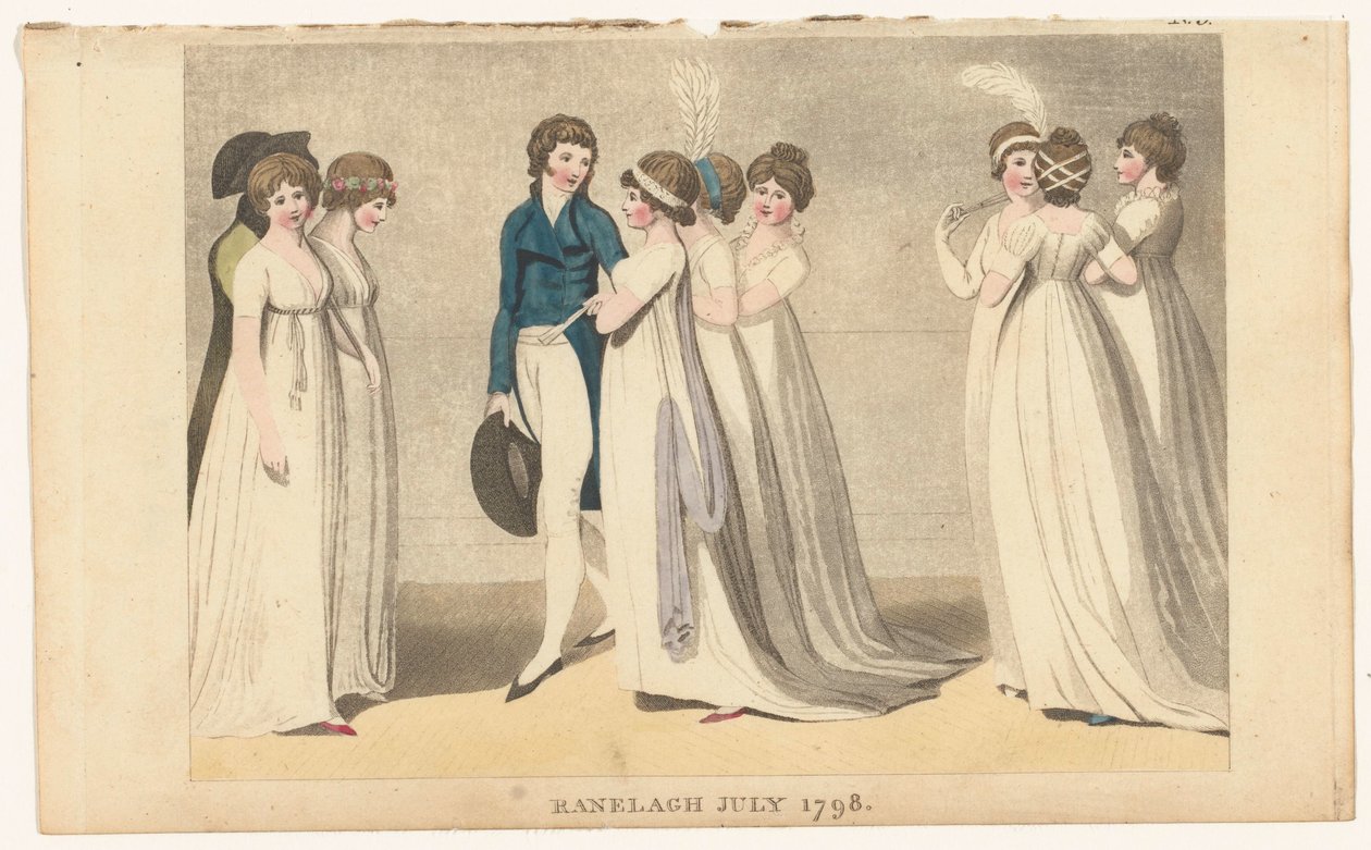 Magazine of Female Fashions of London and Paris: Ranelagh July 1798 by Richard Phillips
