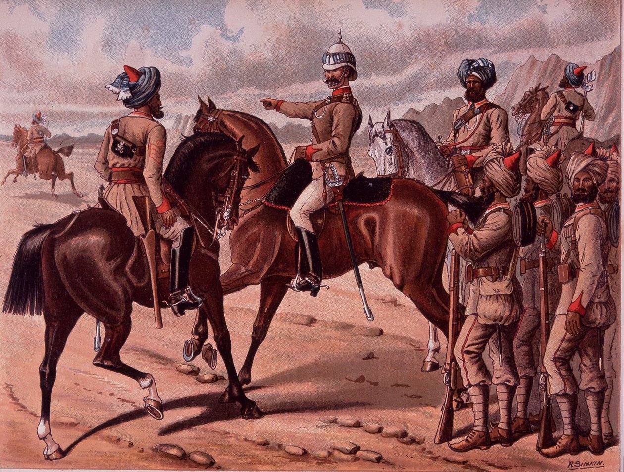 The Corps of Guides, c.1895 by Richard Simkin