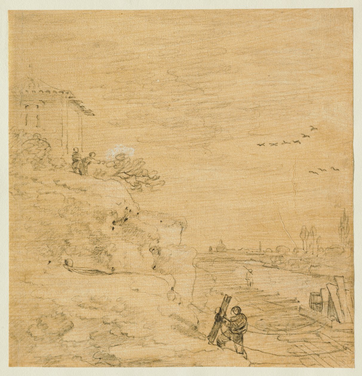On the Banks of the Tiber by Richard Wilson