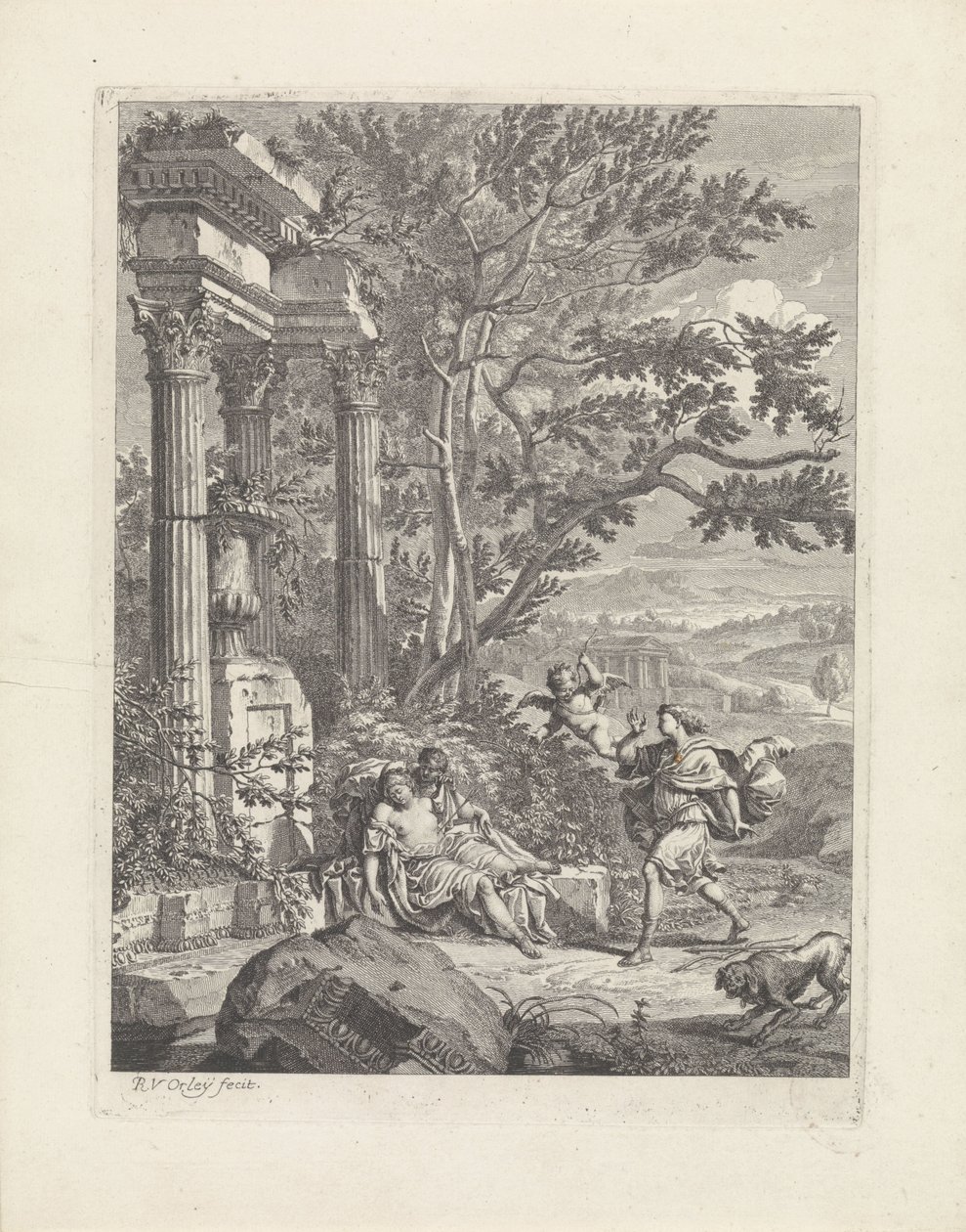 Silvio Hits Dorinda with an Arrow (series title) by Richard van Orley (II)