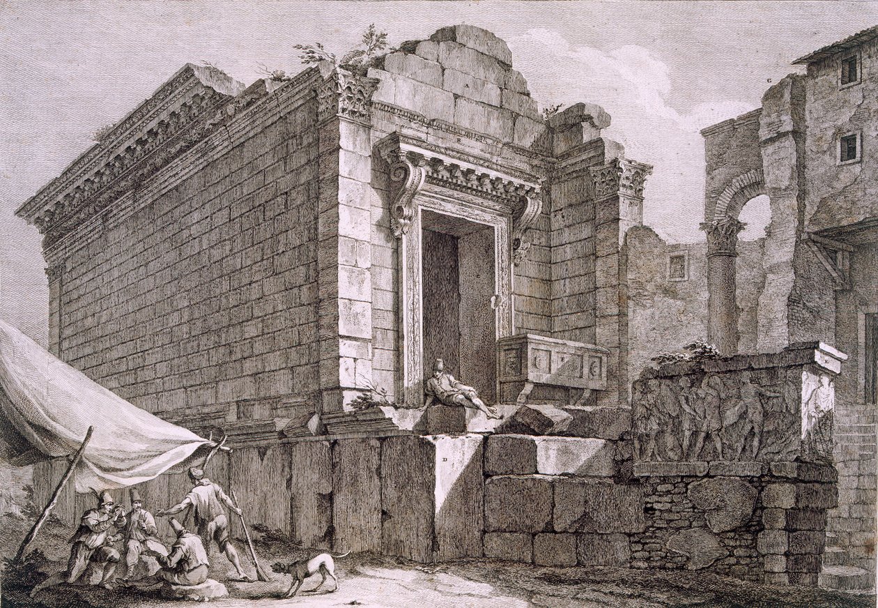 View of the Temple of Aesculapius, from 