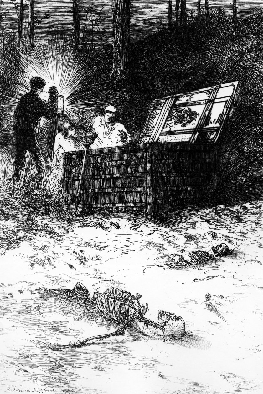 The Gold Bug, illustration to the story by Edgar Allan Poe