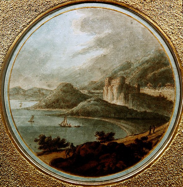 Castle Above a Sea Bay with Ships, c.1775 by Robert (attr. to) Adam
