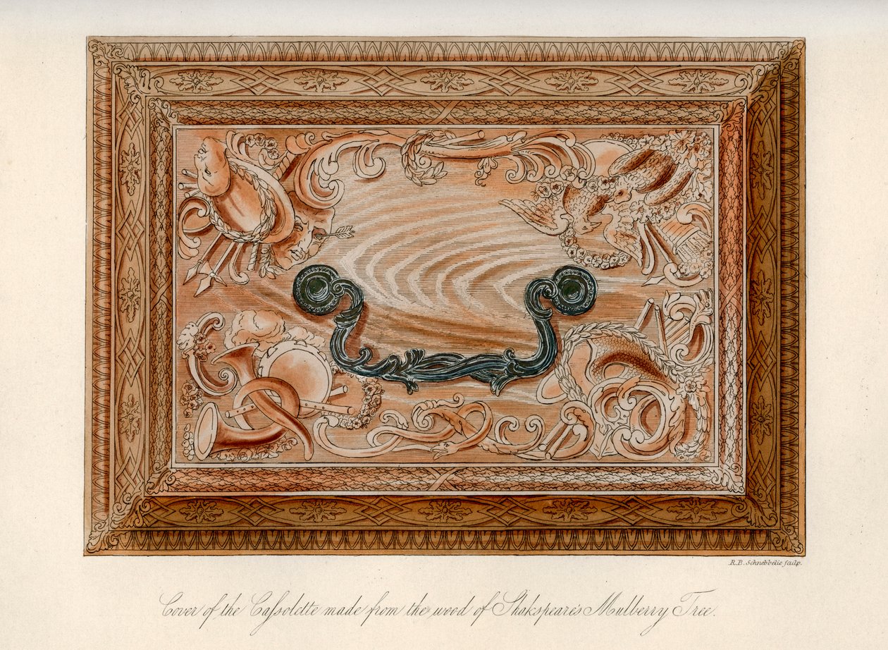 Carved cassolette made from the wood of Shakespeare