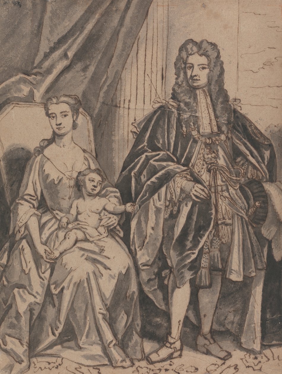 Portrait of a Family, Called John Sheffield, Duke of Buckingham, and Family by Robert Byng