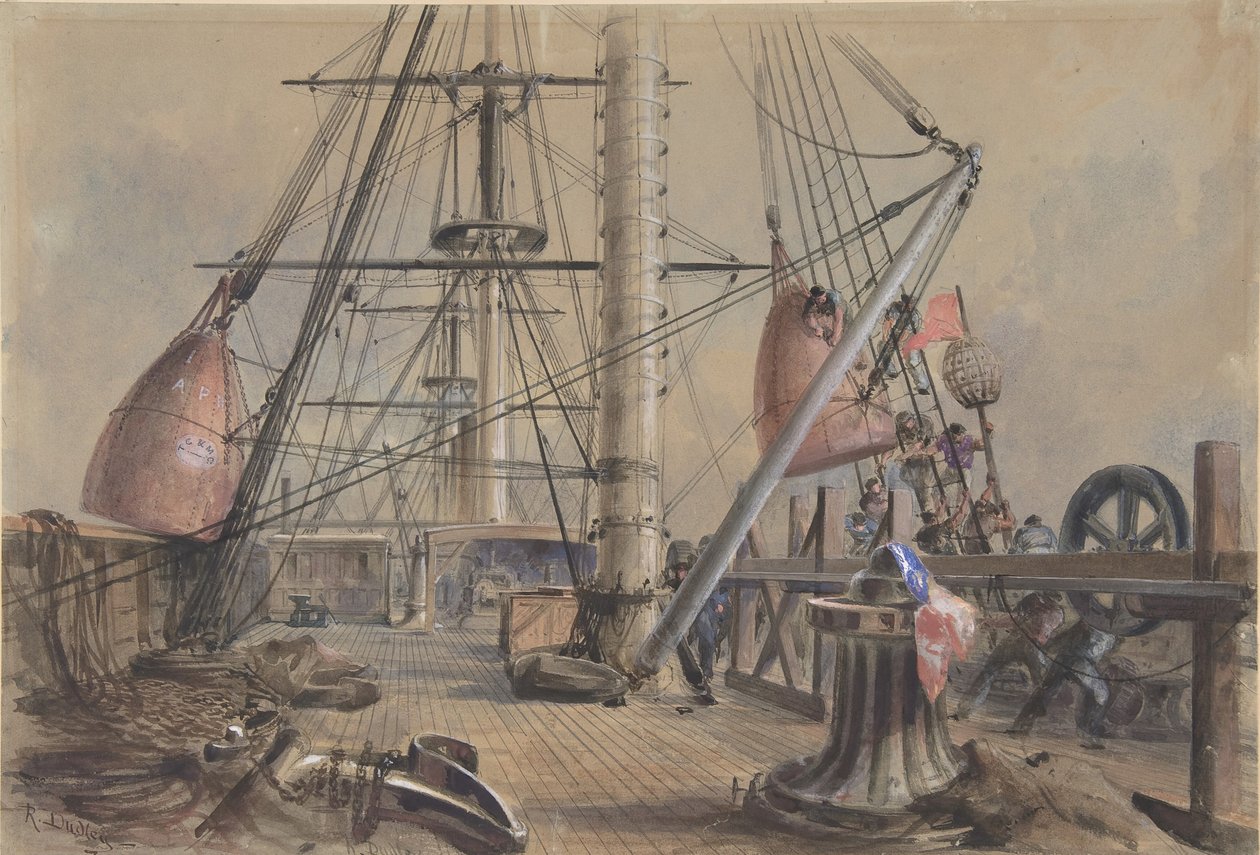 Getting Out One of the Great Buoys: The Deck of the Great Eastern Looking From by Robert Charles Dudley