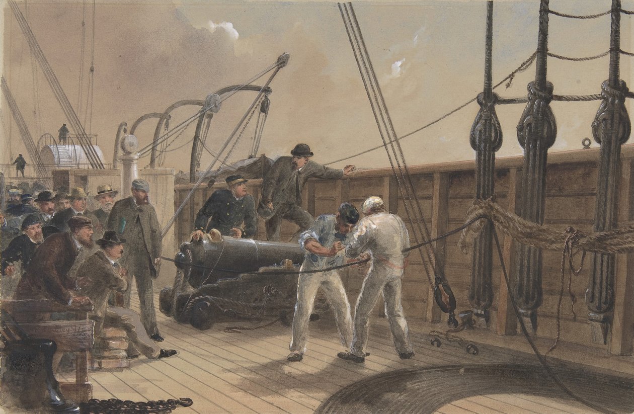 Splicing the Cable after the First Accident on Board the Great Eastern by Robert Charles Dudley