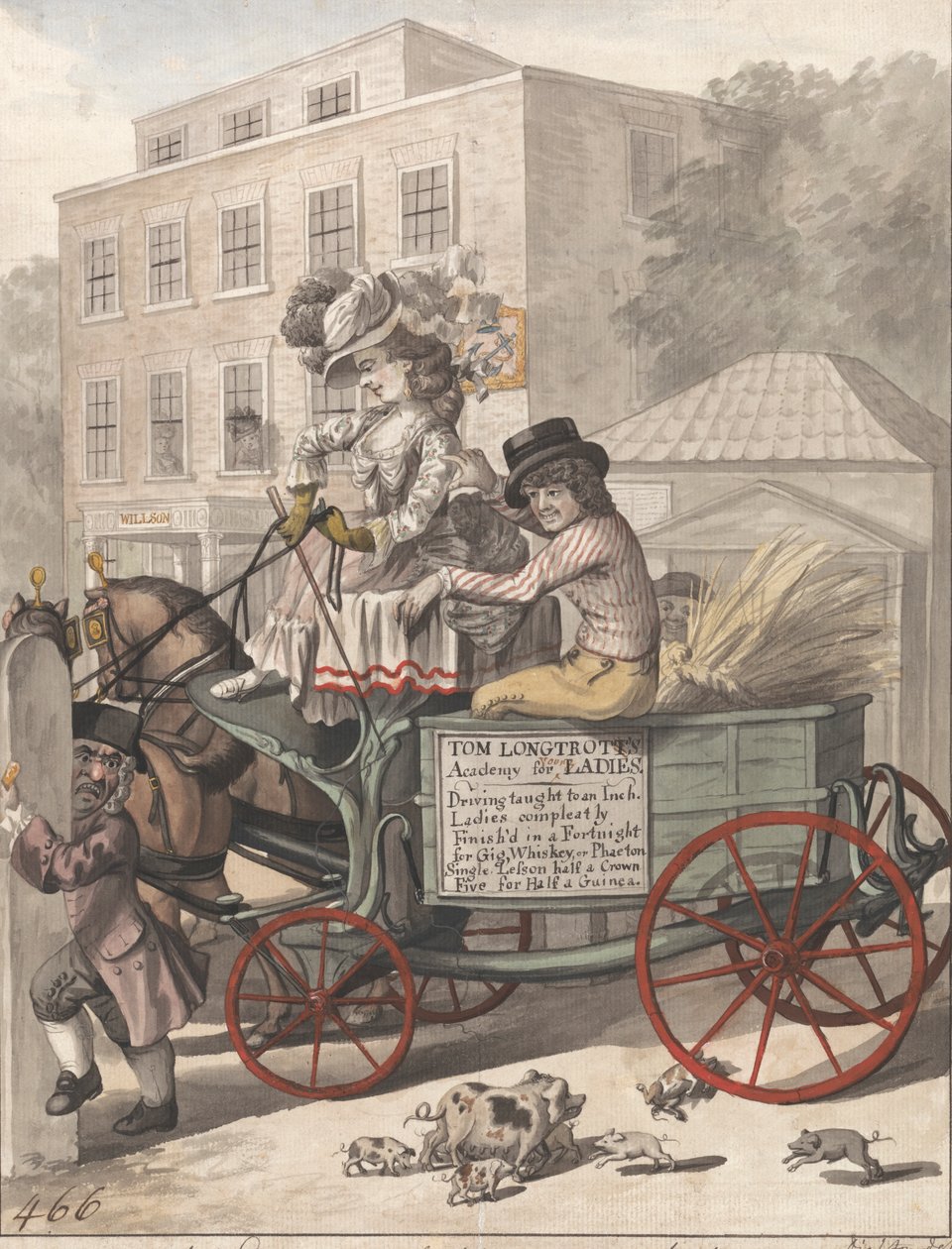 A Lesson Westward, or, A Morning Visit to Betsy Cole by Robert Dighton