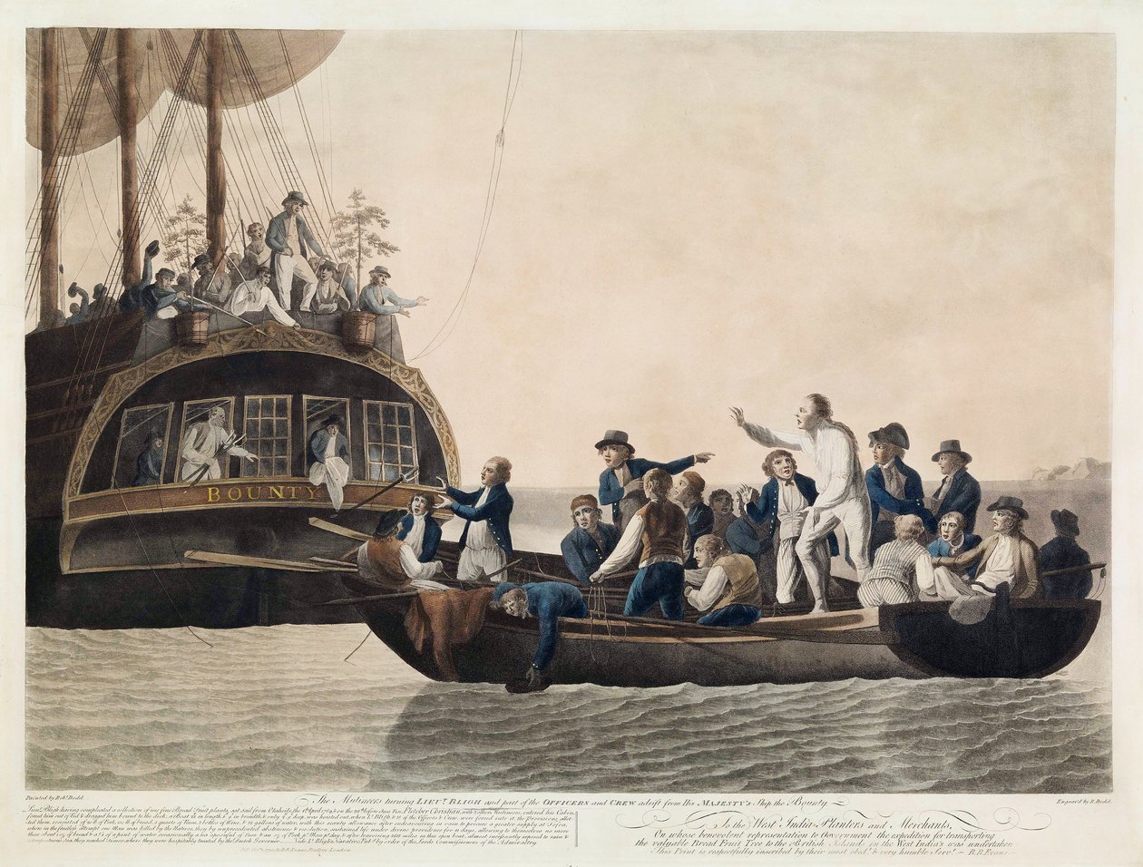 The Mutineers Turning Lieutenant Bligh and Part of the Officers and Crew Adrift, 29th April 1789 by Robert Dodd