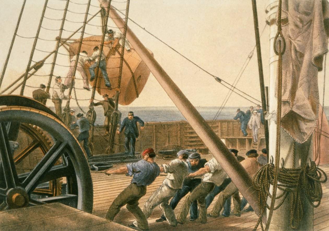 Preparing to launch one of the large buoys, August 2nd by Robert Dudley