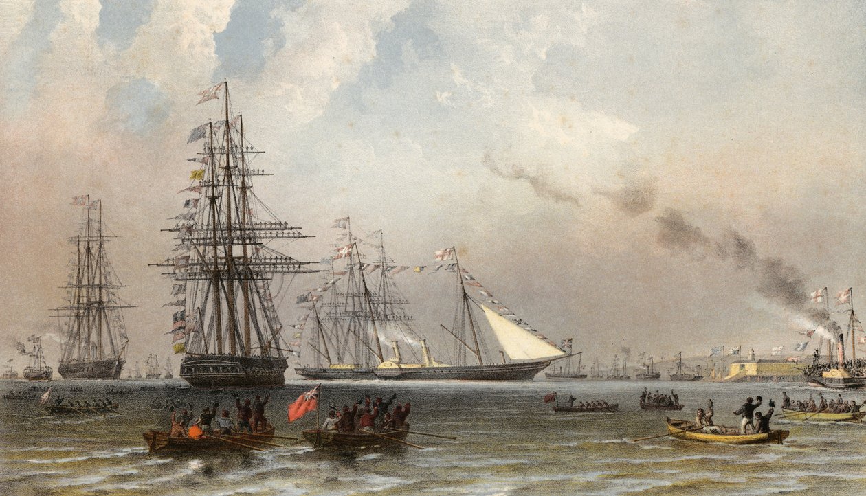The Arrival of the Royal Yacht off Gravesend, 7 March 1863 by Robert Dudley