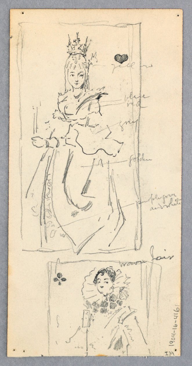 Street Scene, Italy (recto); Two Enframed Views of Women on Playing Cards (verso), 1882 by Robert Frederick Blum