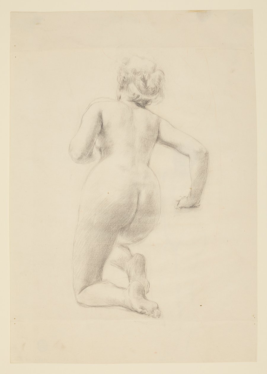 Study for a Kneeling Woman, “Vintage Festival,” Mendelssohn Glee Club, New York, NY by Robert Frederick Blum