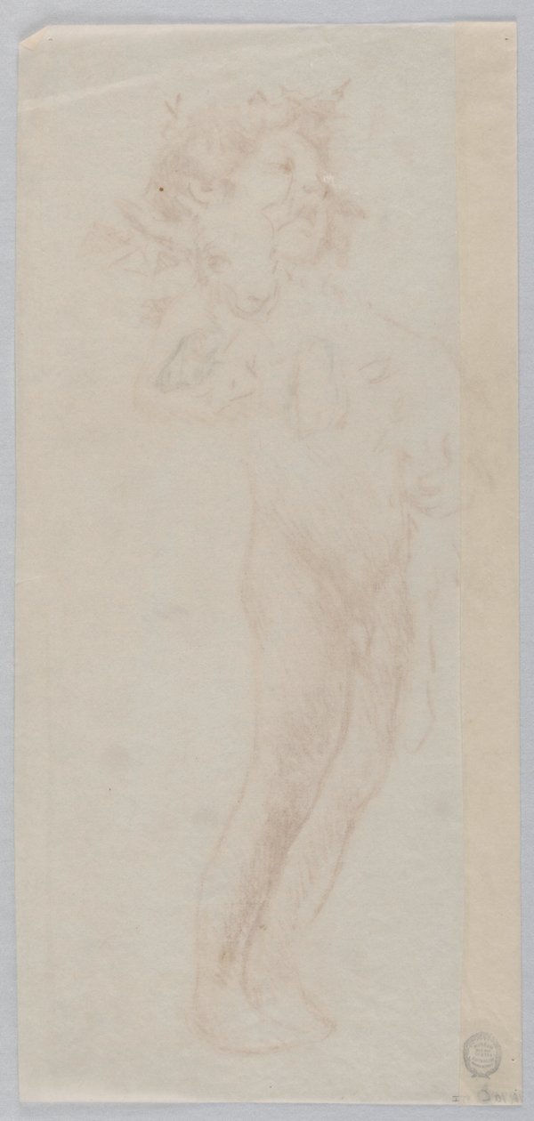 Study for Standing Boy with Kid, “Vintage Festival,” Mendelssohn Glee Club, New York, NY by Robert Frederick Blum