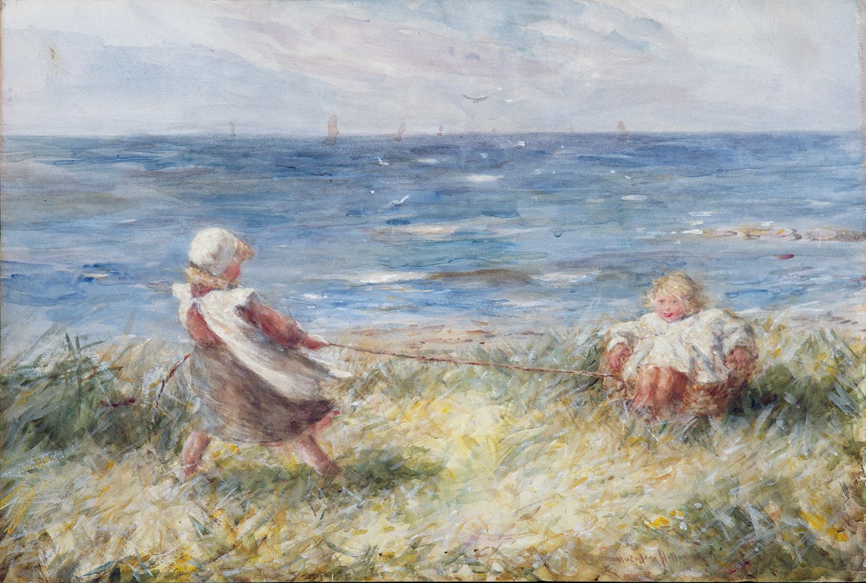 Playing by the Shore by Robert Gemmell Hutchison