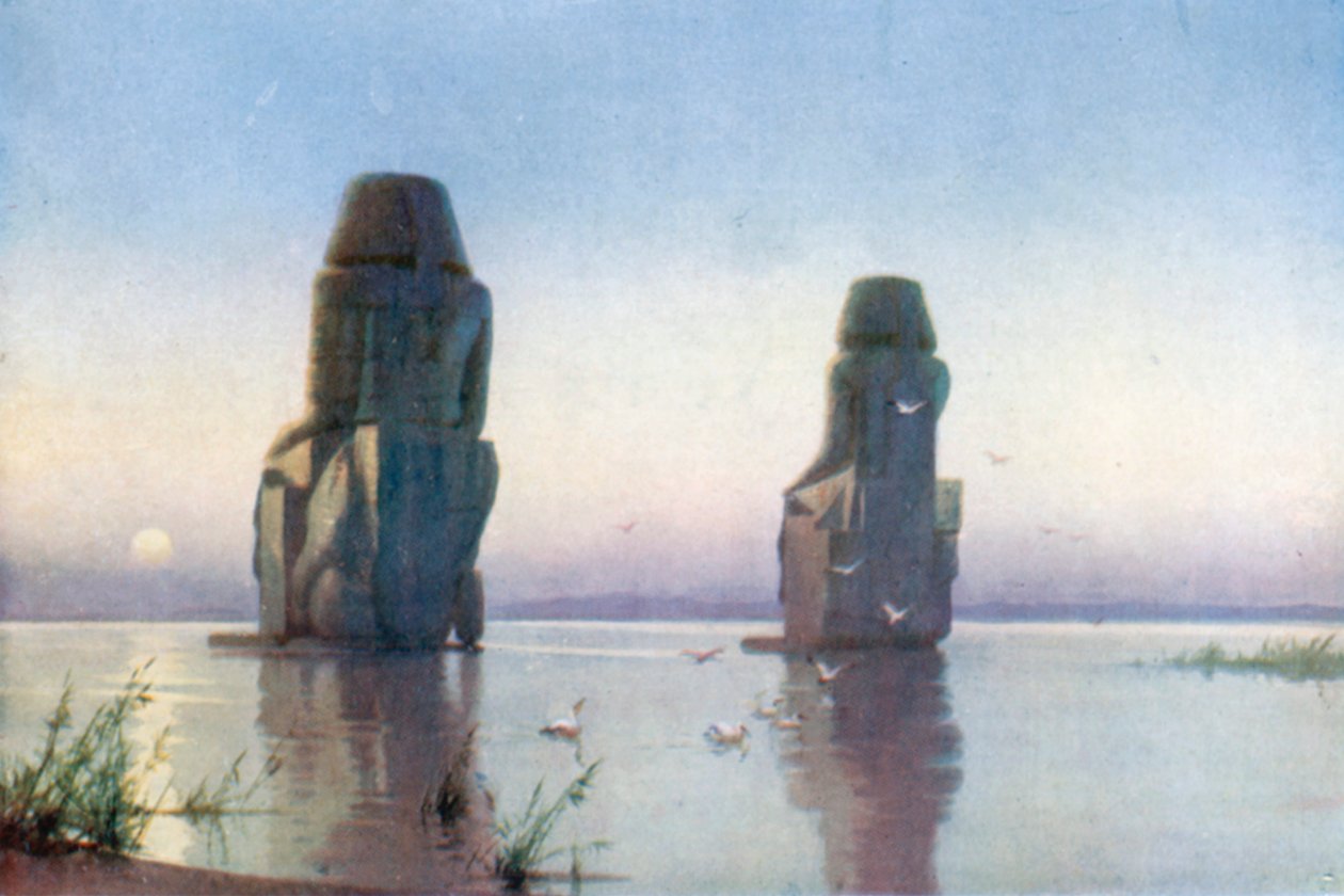 The Colossi of Thebes – Moonrise by Robert George Talbot Kelly