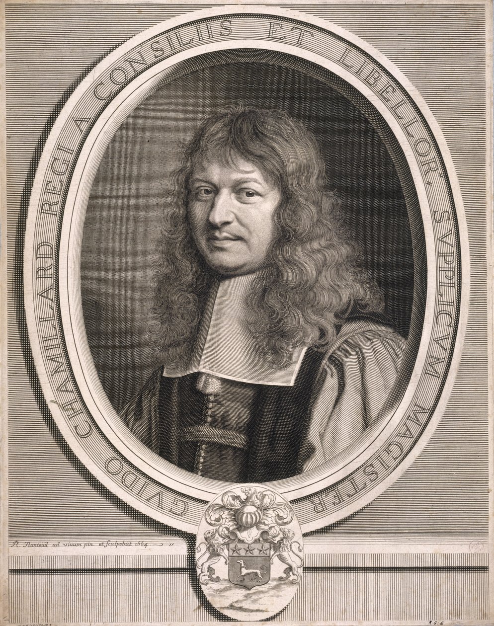Guido Chamillard, Master of Requests. 1664. by Robert Nanteuil