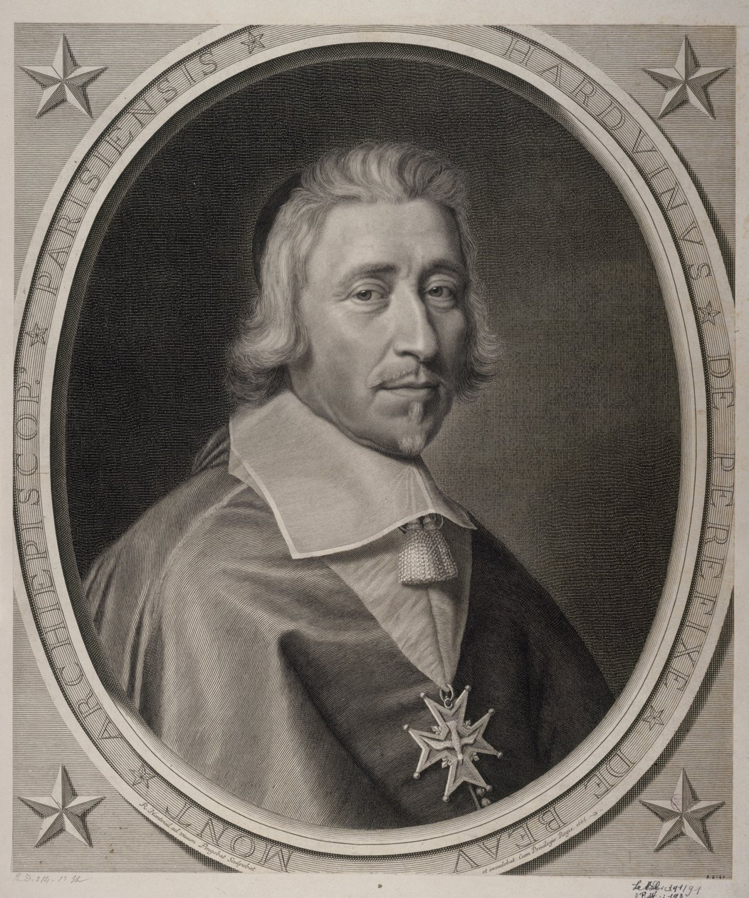 Hardouin de Péréfixe de Beaumont, Archbishop of Paris. 1665. by Robert Nanteuil
