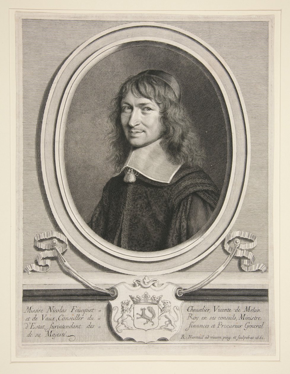 Nicholas Fouquet, Viscount of Melun and of Vaux by Robert Nanteuil