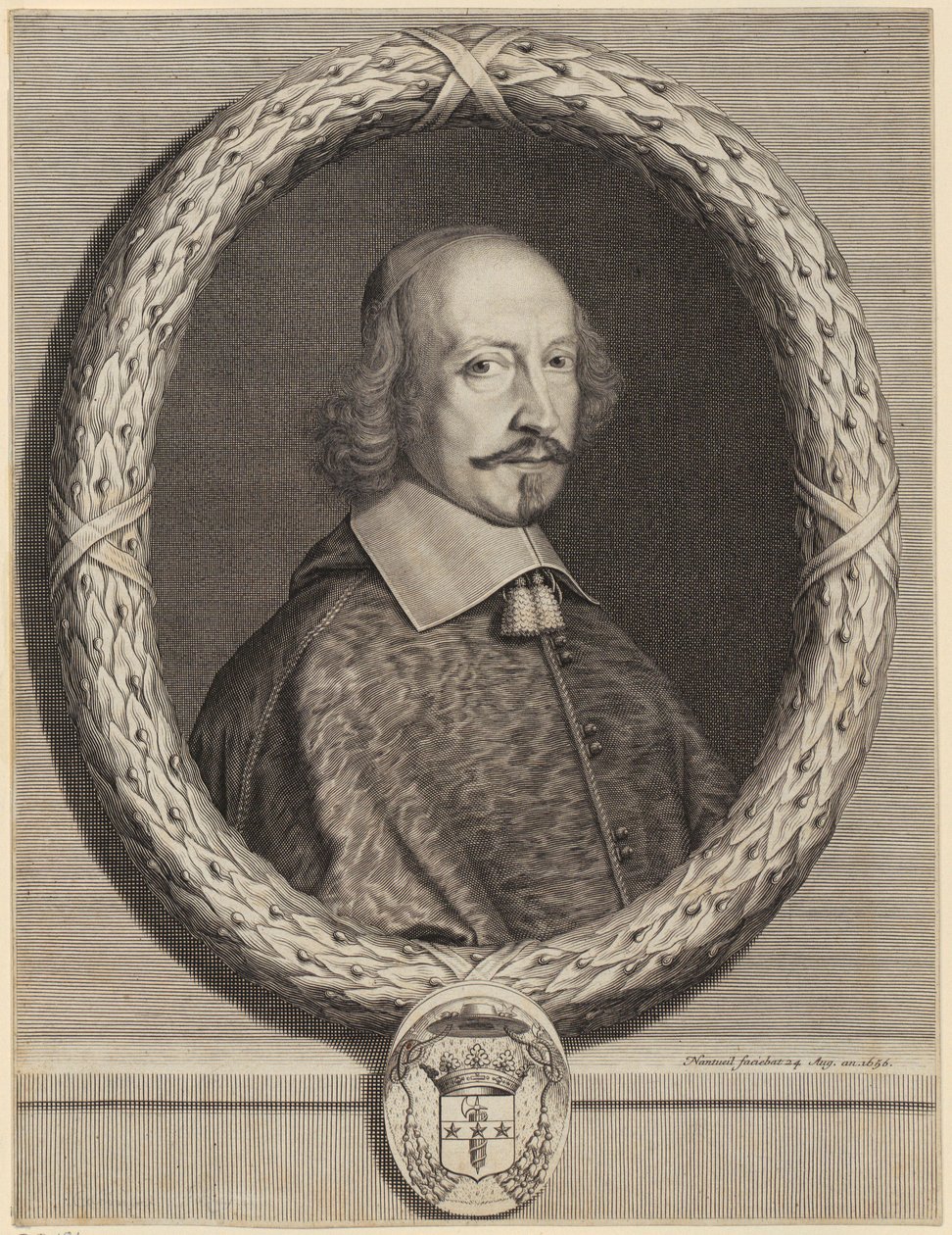 Portrait of Cardinal Jules Mazarin by Robert Nanteuil