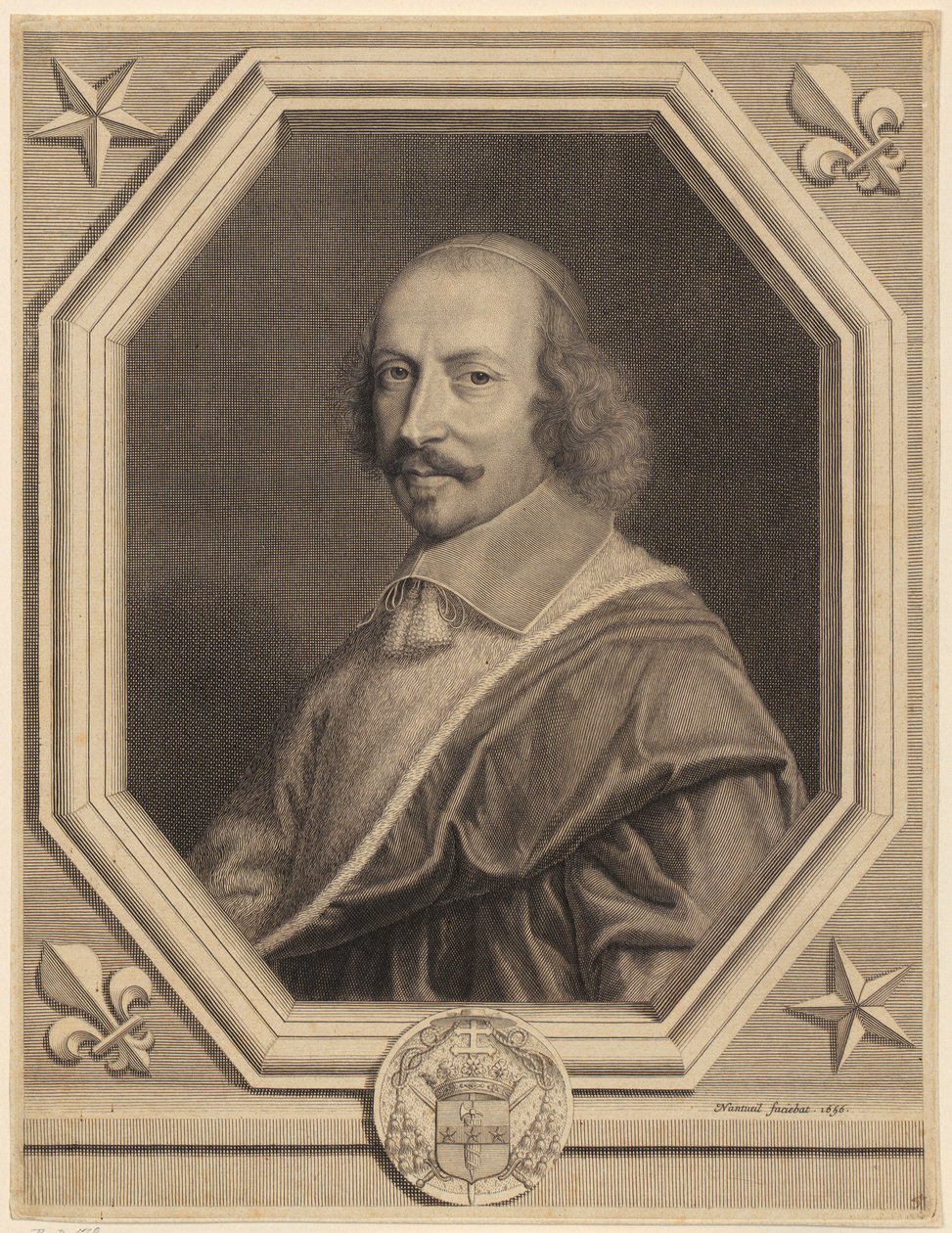Portrait of Cardinal Jules Mazarin by Robert Nanteuil