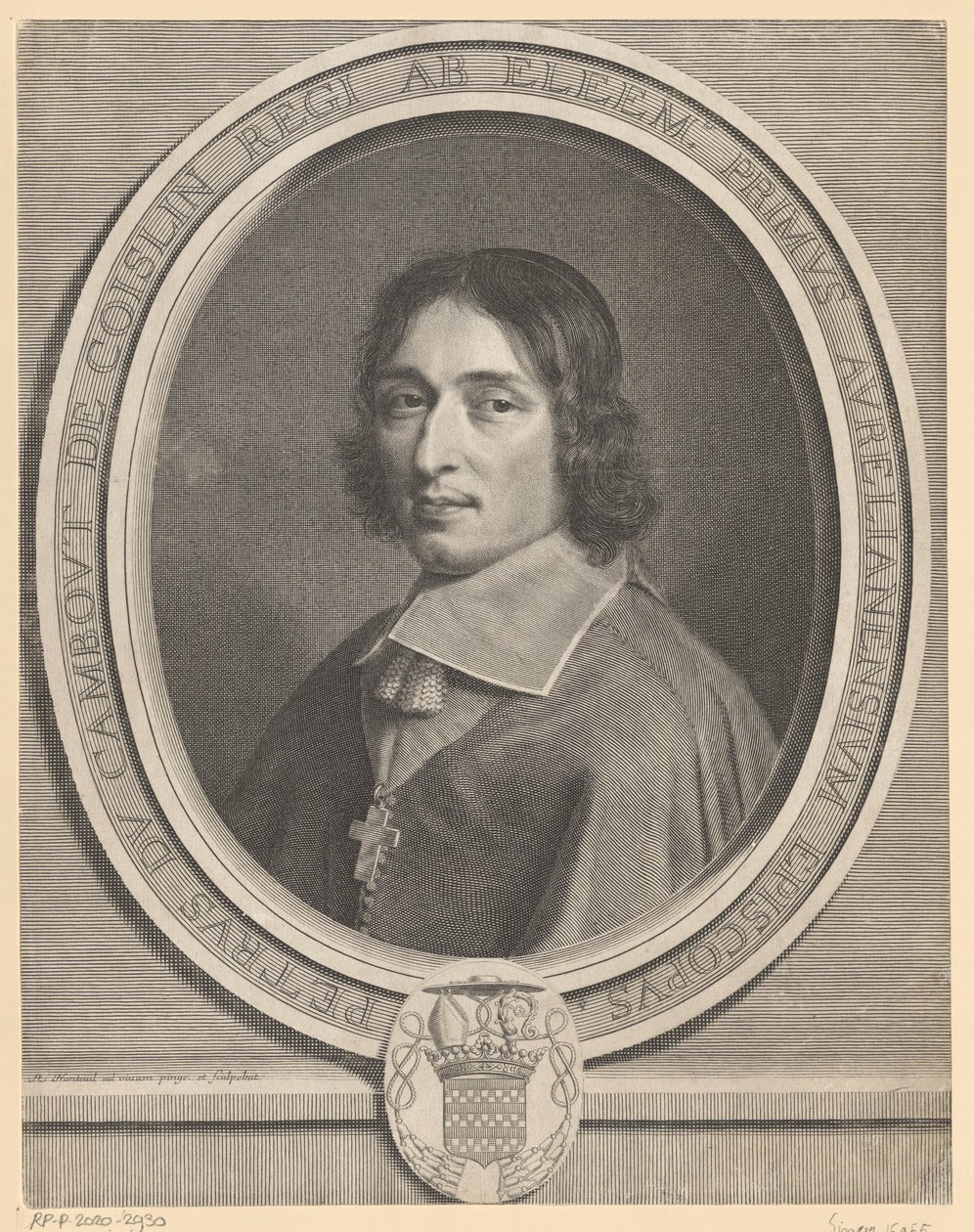 Portrait of Pierre de Cambout de Coislin by Robert Nanteuil