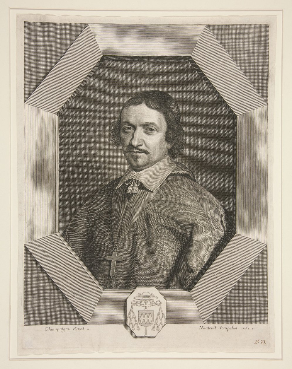 Victor Le Bouthellier, Archbishop of Tours (1596-1670) by Robert Nanteuil
