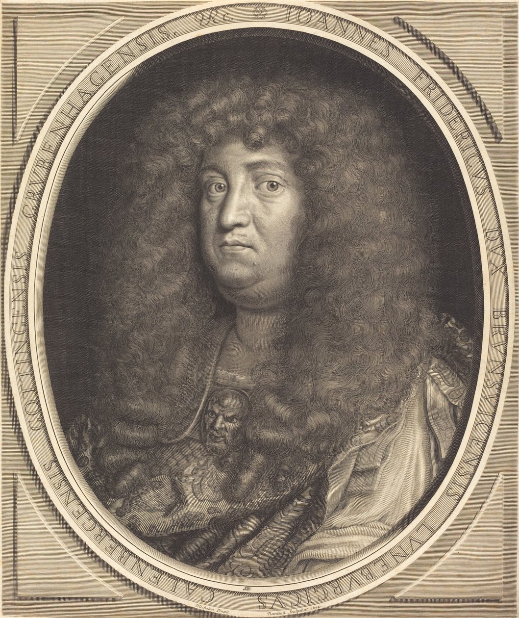 Jean-Frederic, Duke of Brunswick-Lunebourg (Hanover) by Robert Nanteuil after Jean Michelin