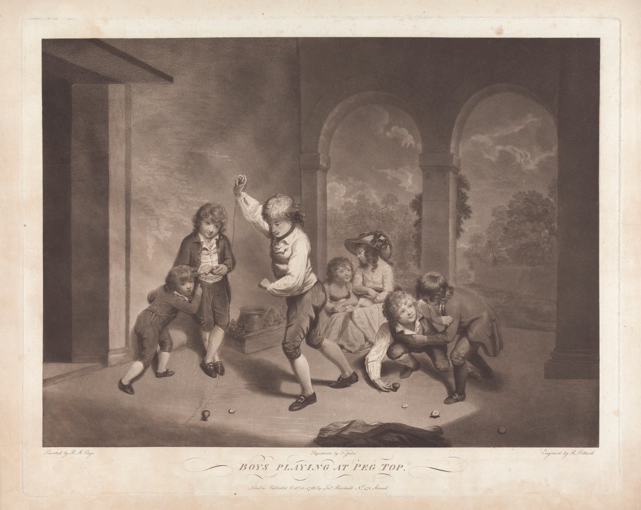 Boys Playing at Peg Top by Robert Pollard