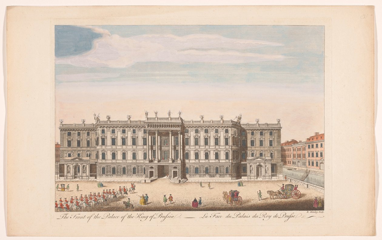 View of the Front of the Berliner Stadtschloss in Berlin by Robert Sayer (possibly)