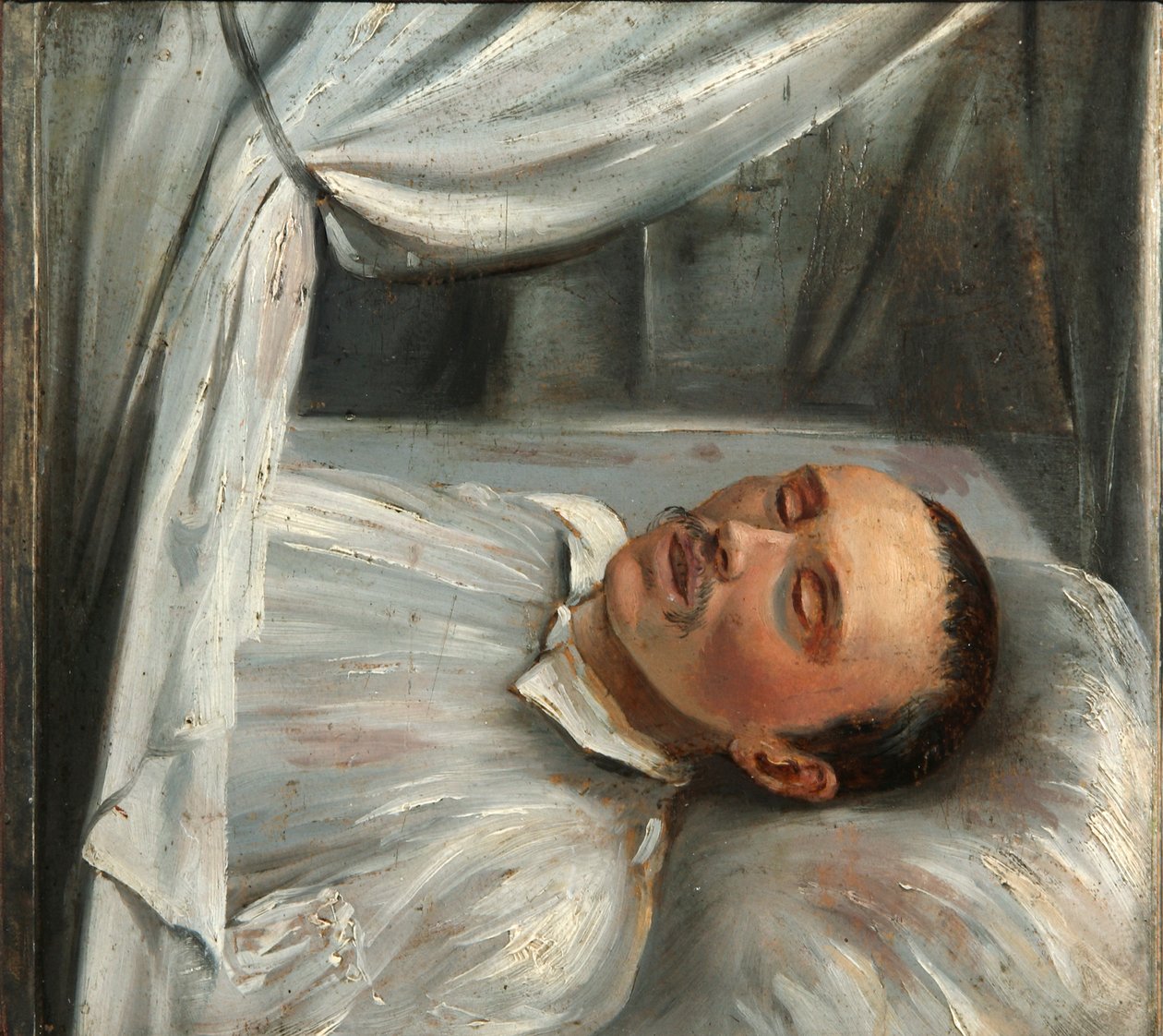 Poet Mikhail Lermontov on the Deathbed by Robert Schwede