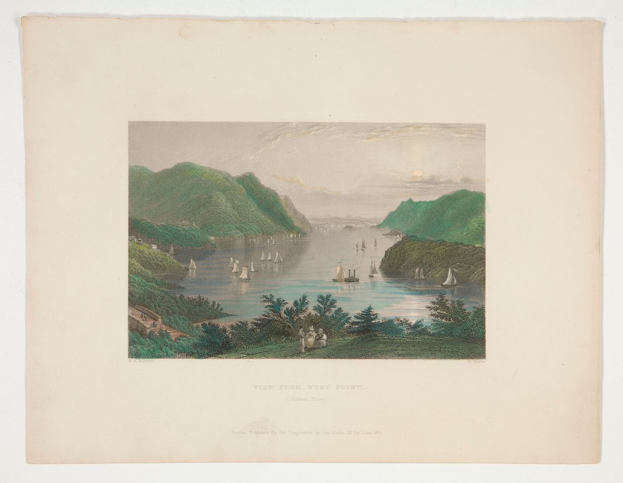 View from West Point (Hudson River), illustration for Nathaniel Parker Willis by Robert Wallis