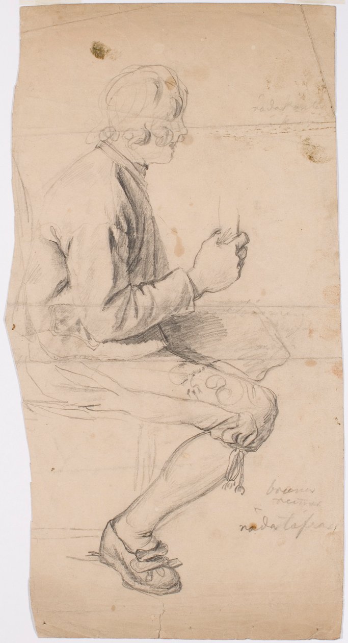 Seated Young Man in Dalarna Costume by Robert Wilhelm Ekman