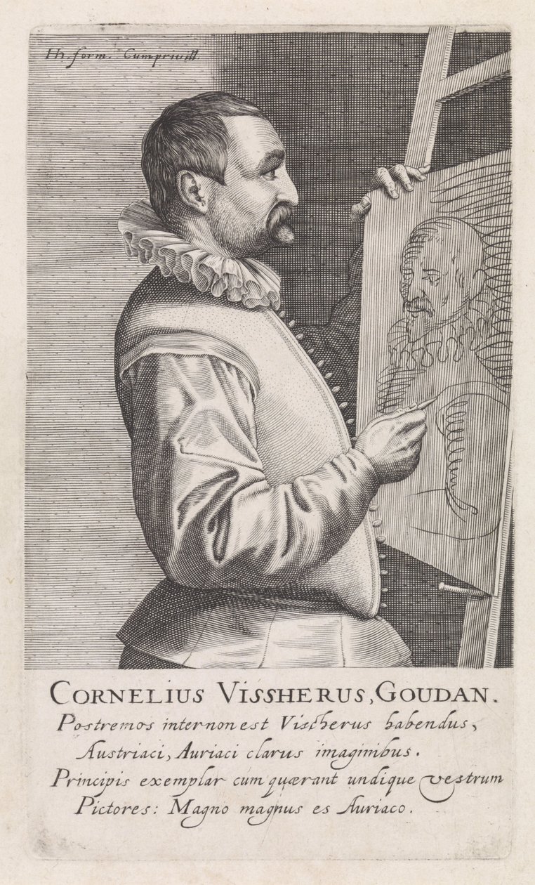 Portrait of Cornelis Visscher by Robert Willemsz de Baudous