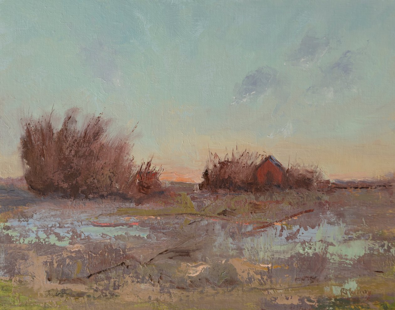 Granaries By The Slough by Roberta Murray: Fine art print