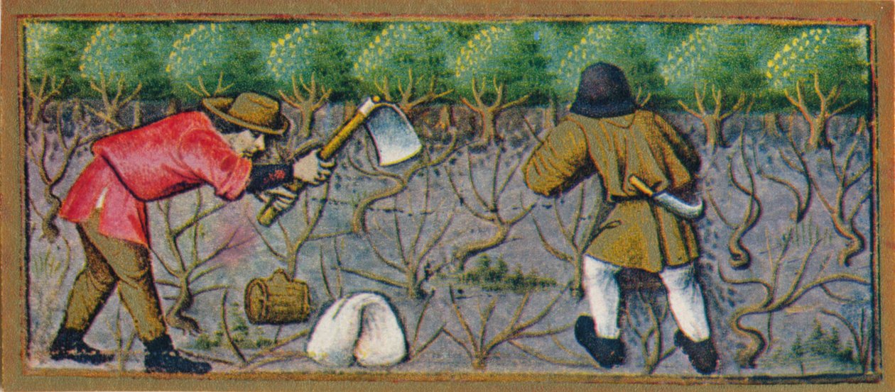March - Working in the Vineyard, 15th Century, 1939 by Robinet Testard