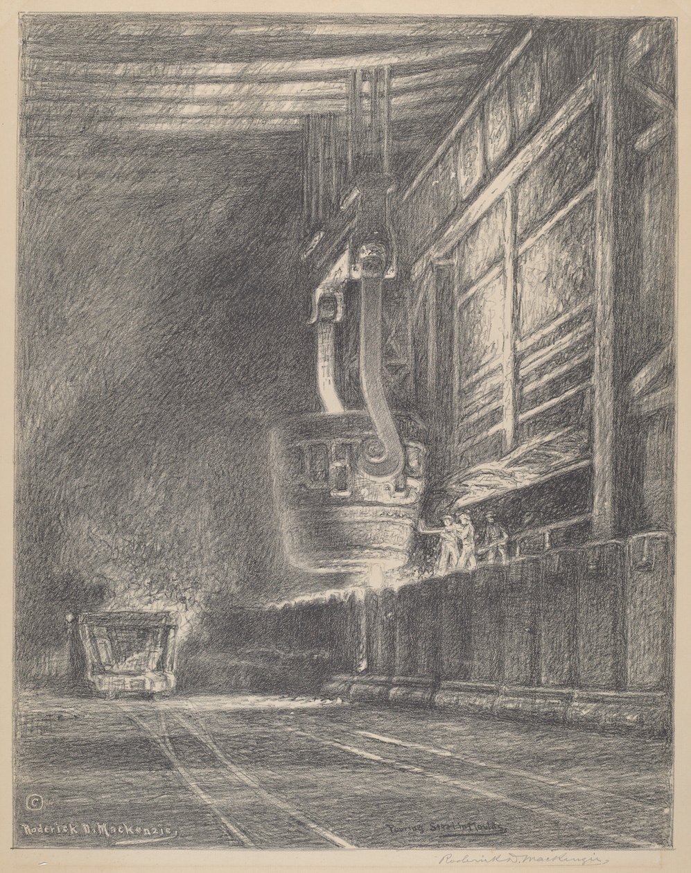 Pouring Steel In Moulds by Roderick D. MacKenzie