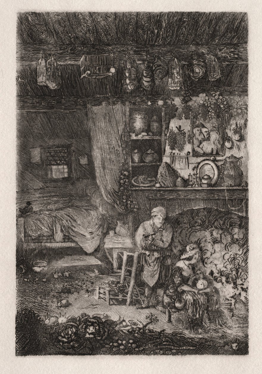 Flemish Interior, 1856-66 by Rodolphe Bresdin