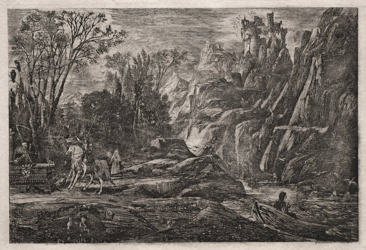 The Knight and Death, 1866 by Rodolphe Bresdin