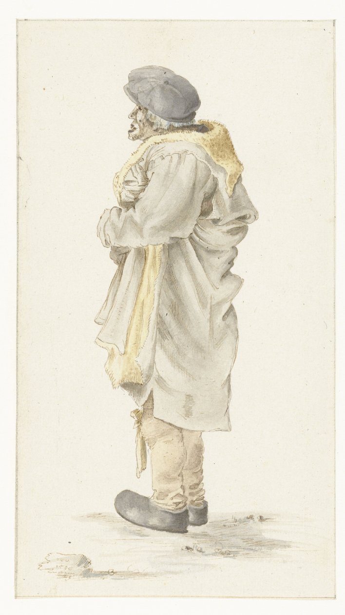 Standing Man in a Fur-Lined Coat by Roelant Savery