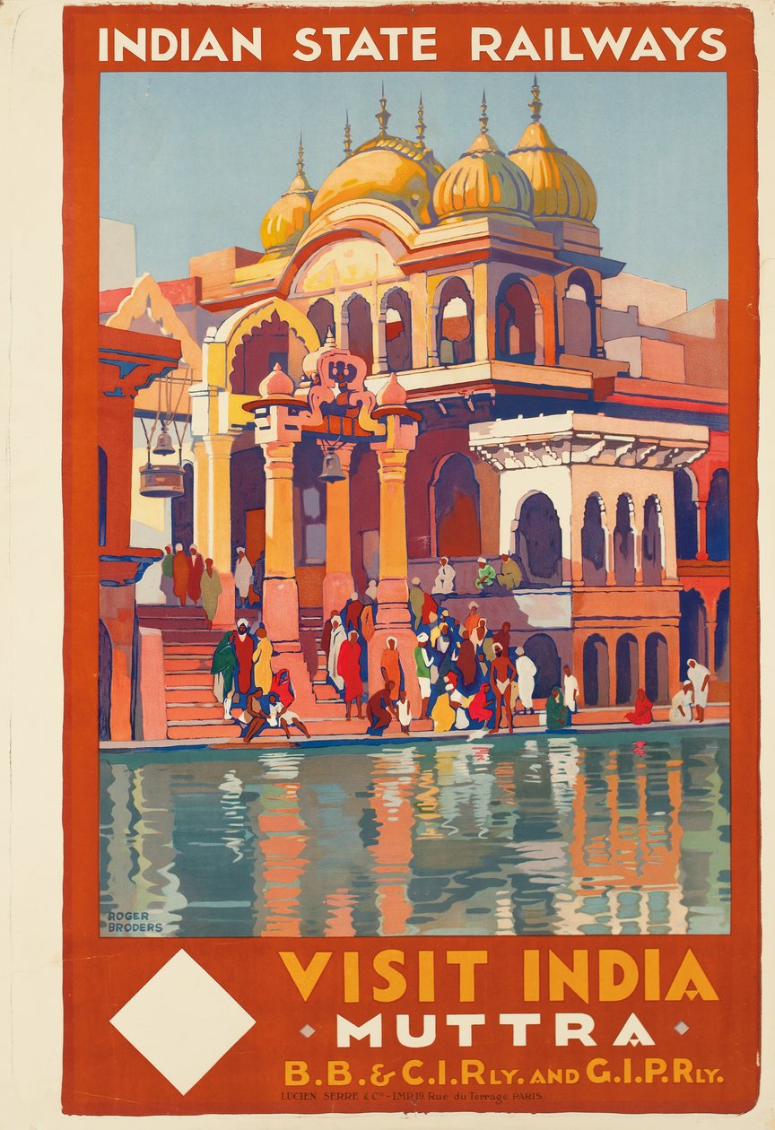 Visit India, Muttra by Roger Broders: Buy fine art prints